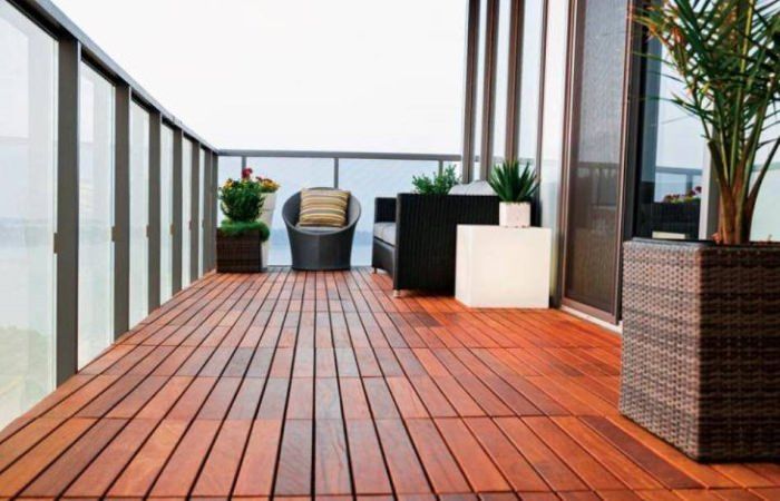 balcony wood floor