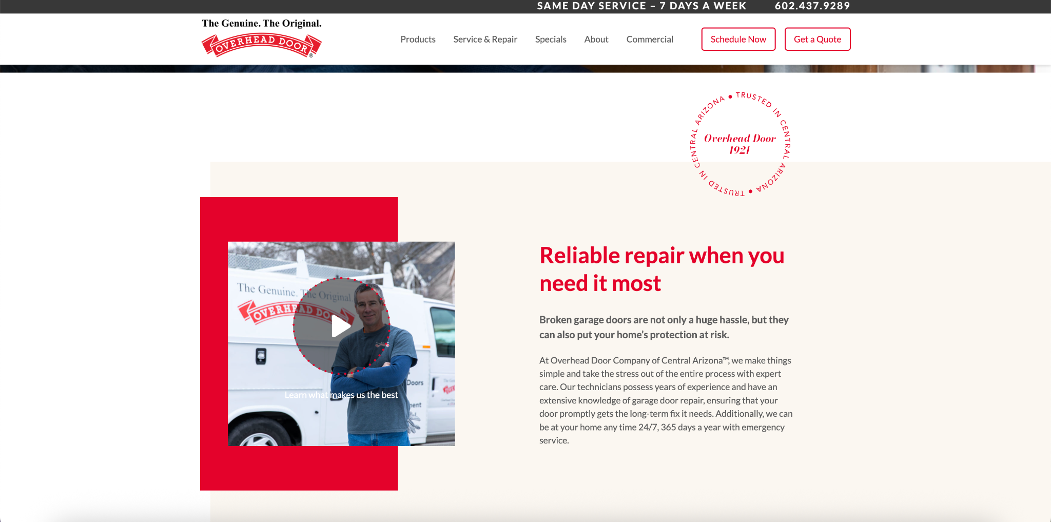 Garage door repair service video thumbnail