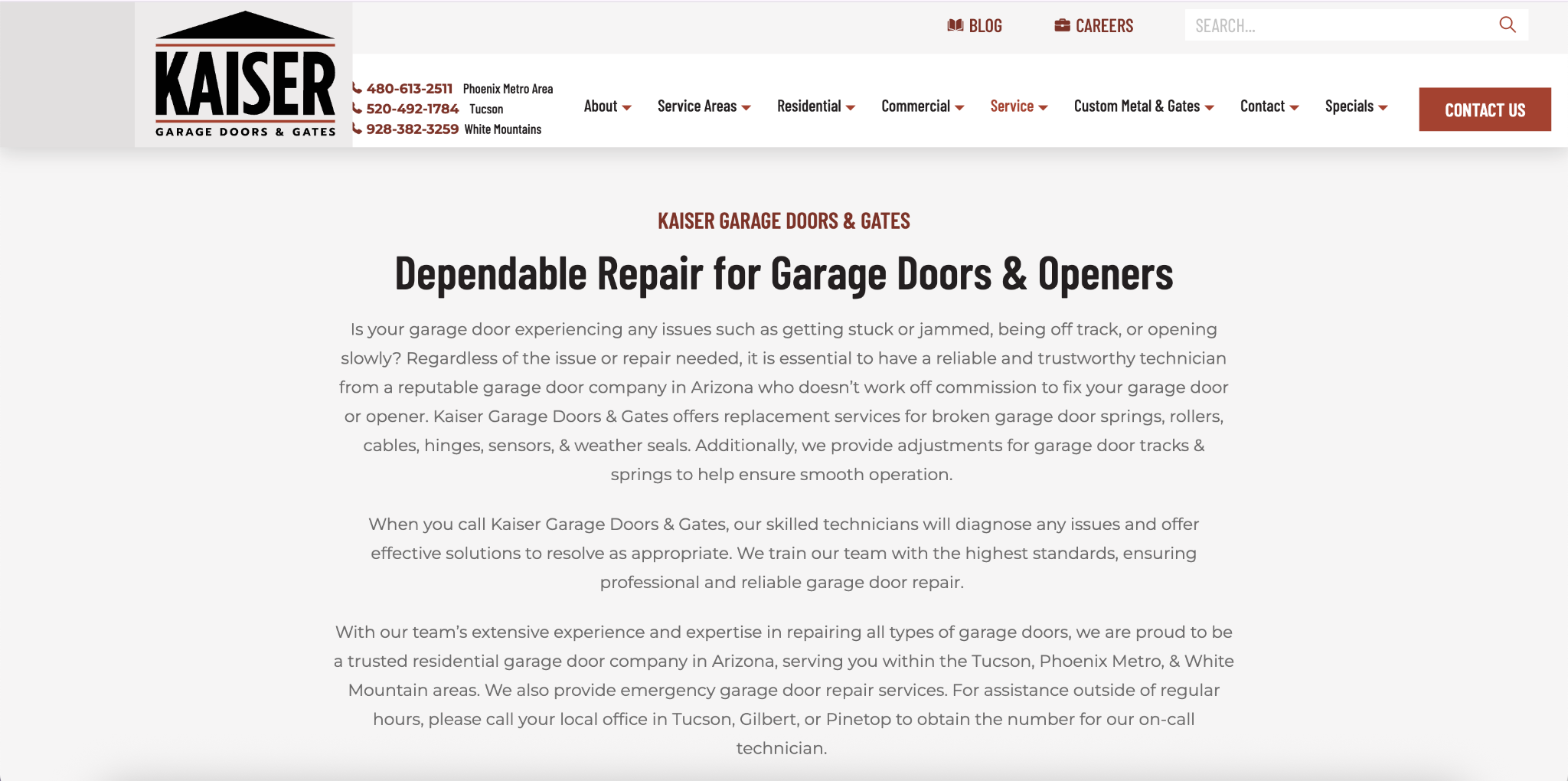 Dependable garage door repair services in Arizona.